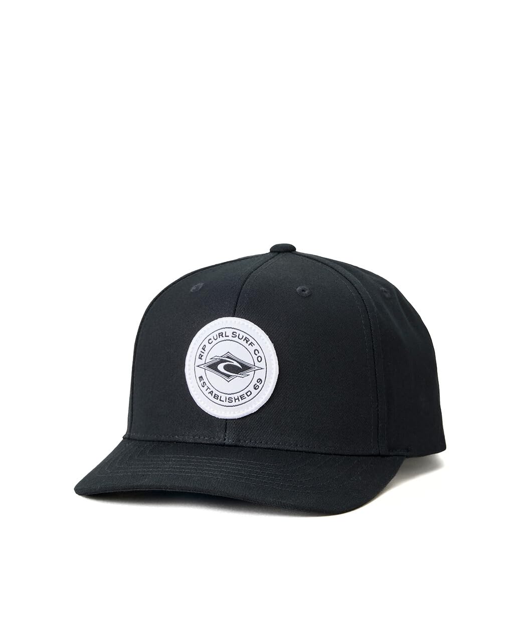 Rip Curl Stapler Snapback Baseball Trucker Hat Hat, Black, One Size Men
