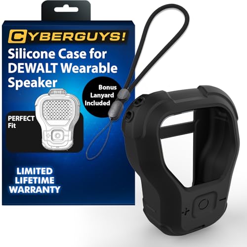 CYBERGUYS Silicone Case for DEWALT Wearable Bluetooth Speaker, Durable