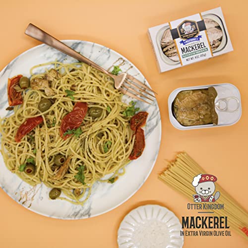 Otter Kingdom European Mackerel Fillets in Extra Virgin Olive 4oz(Pack of 12) - Image 4