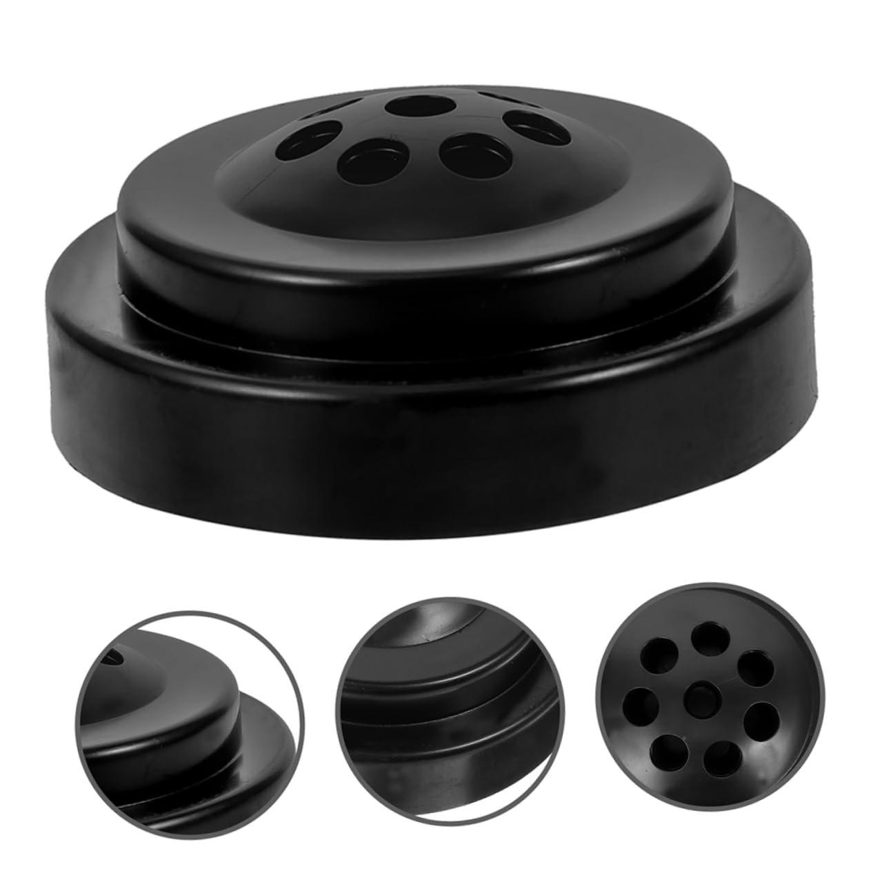 Support Pour Mât De Drapeau Miniature X6 - Base Bureau 3 Trous - Noir - Pour Décoration événements, Bureaux, Fêtes