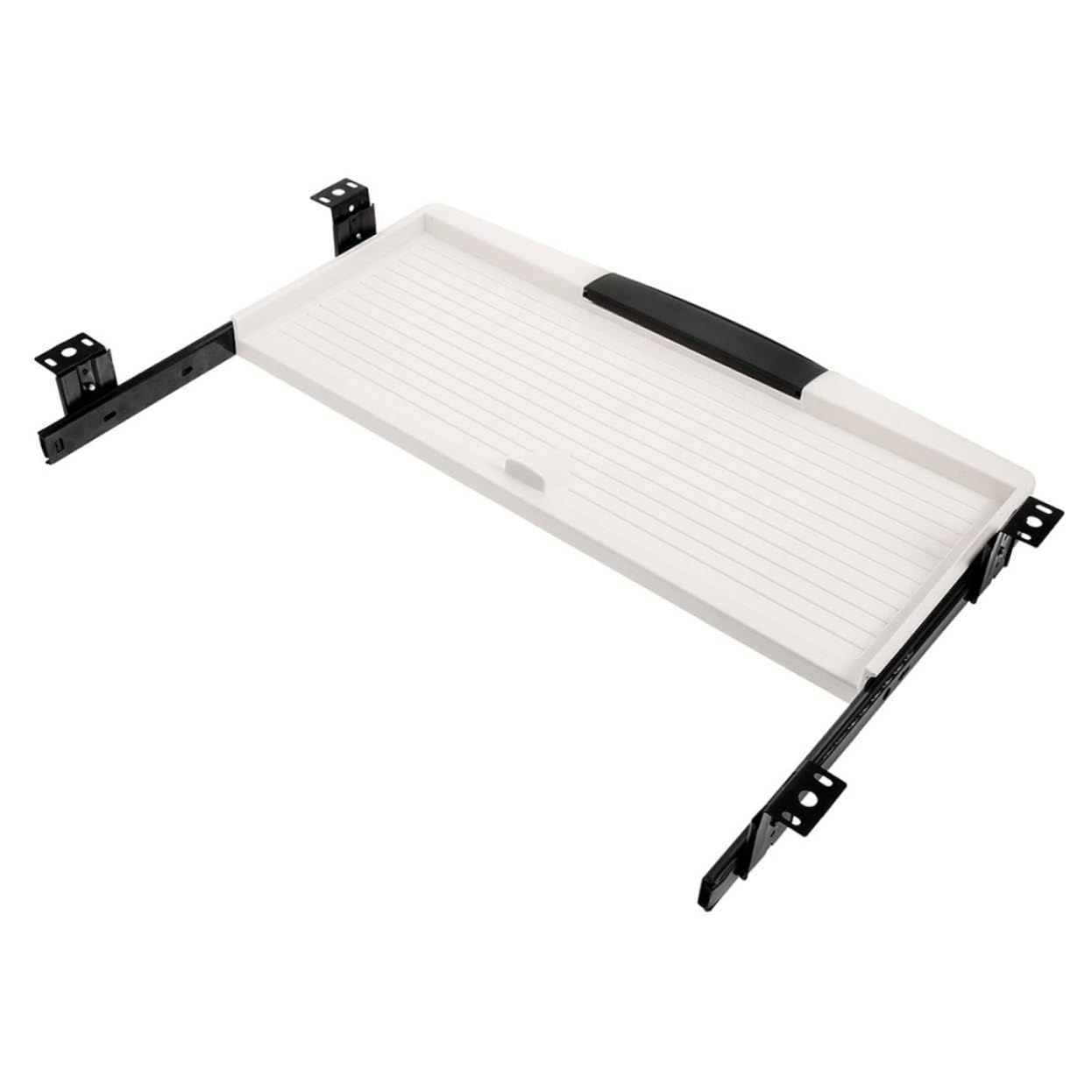 Cajón De Teclado Deslizante para Escritorio Bandeja De Teclado Bajo La Mesa Soporte De Teclado Plegable con Guías Accesorio De Oficina En Color y Ideal para