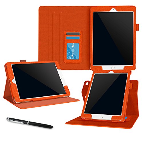 iPad Air 2 Case, rooCASE Dual View Slim Fit Leather PU Folio Case with Smart Cover Auto Sleep / Wake Feature for Apple iPad Air 2 (iPad 6) Model, Orange (will NOT fit New iPad 2017)