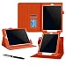 iPad Air 2 Case, Apple iPad Air 2 Leather Case, rooCASE Dual View Slim Fit Leather PU Folio Case, Orange