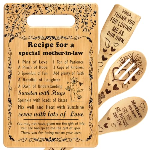 Great Gifts for Mother in law Mother of the Bride Groom Gifts from Daughter Son in Law Best Mother in Law Birthday Christmas Wedding Gift to My Mother in law Cutting Boards Set