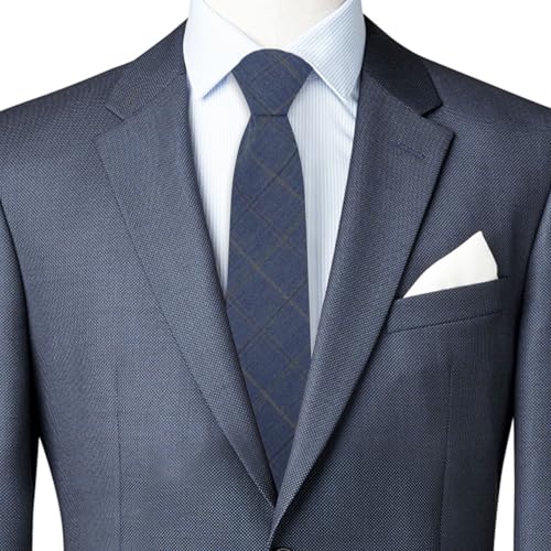 Image of Ties for Men, 3.15'' Mens Plaid Tie Checkered Pattern Necktie for Wedding Party Formal Casual Business Graduation