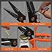 BasicGear Fishing Multi-Tool Scissors – 440A Stainless Steel Blades, Titanium-Coated for Corrosion Resistance, Multi-Tool Cutter with Bottle Opener, Hook Adjuster, Lead Presser, Floats on Water