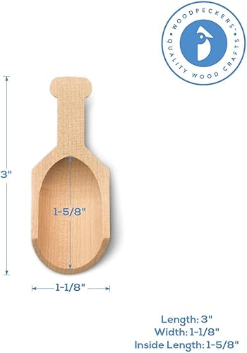 Vista 12 de Mini cucharas de madera de 3-3/4 pulgadas de largo, 50 mini cucharadas sin terminar para tarros, sales de baño, exfoliantes corporales, recipientes