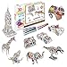 Pajaver 9 Pack Set di Puzzle da Colorare 3D, Puzzle 3D da colorare Artistico, Kit di Puzzle di Artigianato Artistico Fai-da-Te