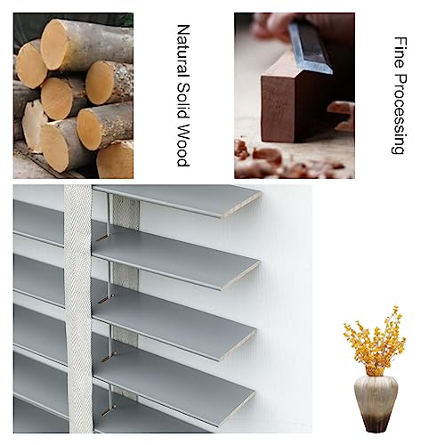 Persianas horizontales de madera maciza con láminas de 50 mm para control opaco 3