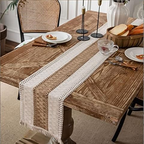 Topspitgo Camino de Mesa de Tela Yute Bohemia 30x120cm Cover