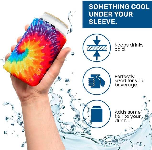 Miniatura 3 de QualityPerfection Fundas enfriadoras de latas (paquete de 12) de neopreno plegable de 12 onzas, fundas aislantes para latas refrigeradas, cubierta