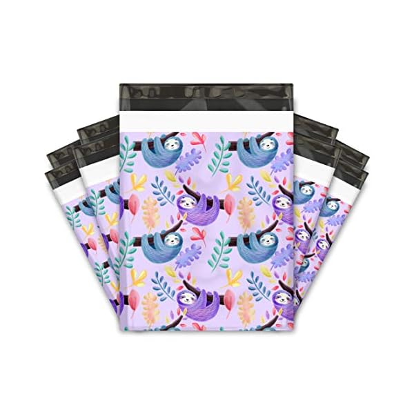 Versandtaschen aus Poly, bedruckt, 25,4 x 33 cm, Violett, 100 Stück