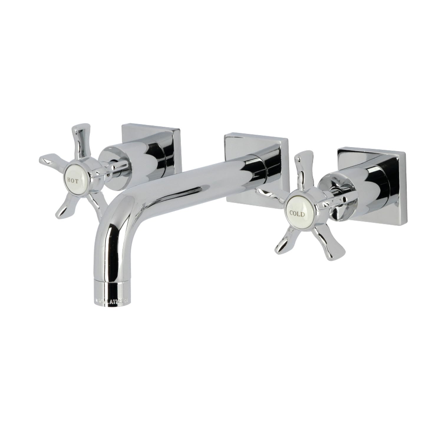 Robinet mural KS6121NX Kingston Brass pour éliminer le calcaire sur plan de vasque