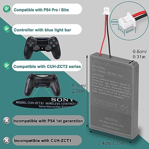 Ostent 535300 1000Mah 3.65V 3.7Wh Rechargeable Li-Ion Battery Pack Replacement thumb #4
