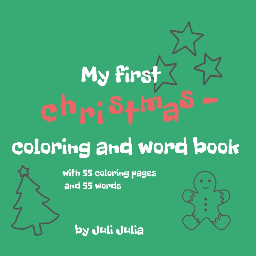 My first christmas coloring and word book
