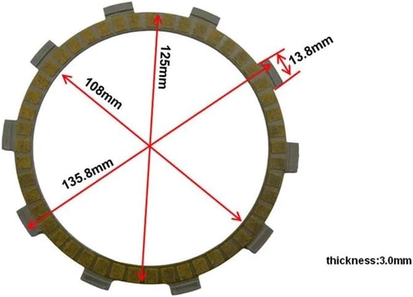 for Hon&da CBR400 CBR 400 NC29 CBR29 1990-2001 Clutch Friction Plates & Steel Plates Disc Kit Motorcycle Accessories Coupler