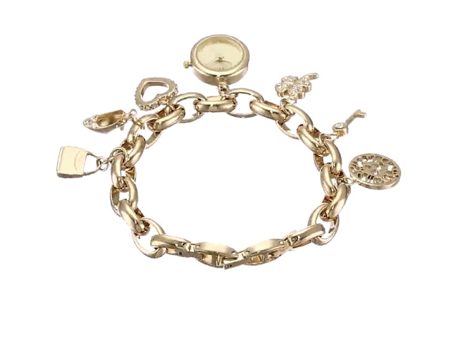 Amazon.com: Anne Klein 10-7604CHRM Gold Charm Bracelet with  display picture 2