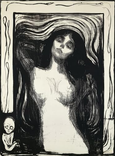 Imprimé Sur Toile Dame d'Edvard Munch pour une Ambiance Cabinet de Travail