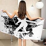 serviette de plage skate 🌈【Facile à entretenir】Facile à nettoyer: La Serviette de plage est facile à nettoyer et elle est lavable en machine à 30° donc entretien facile.