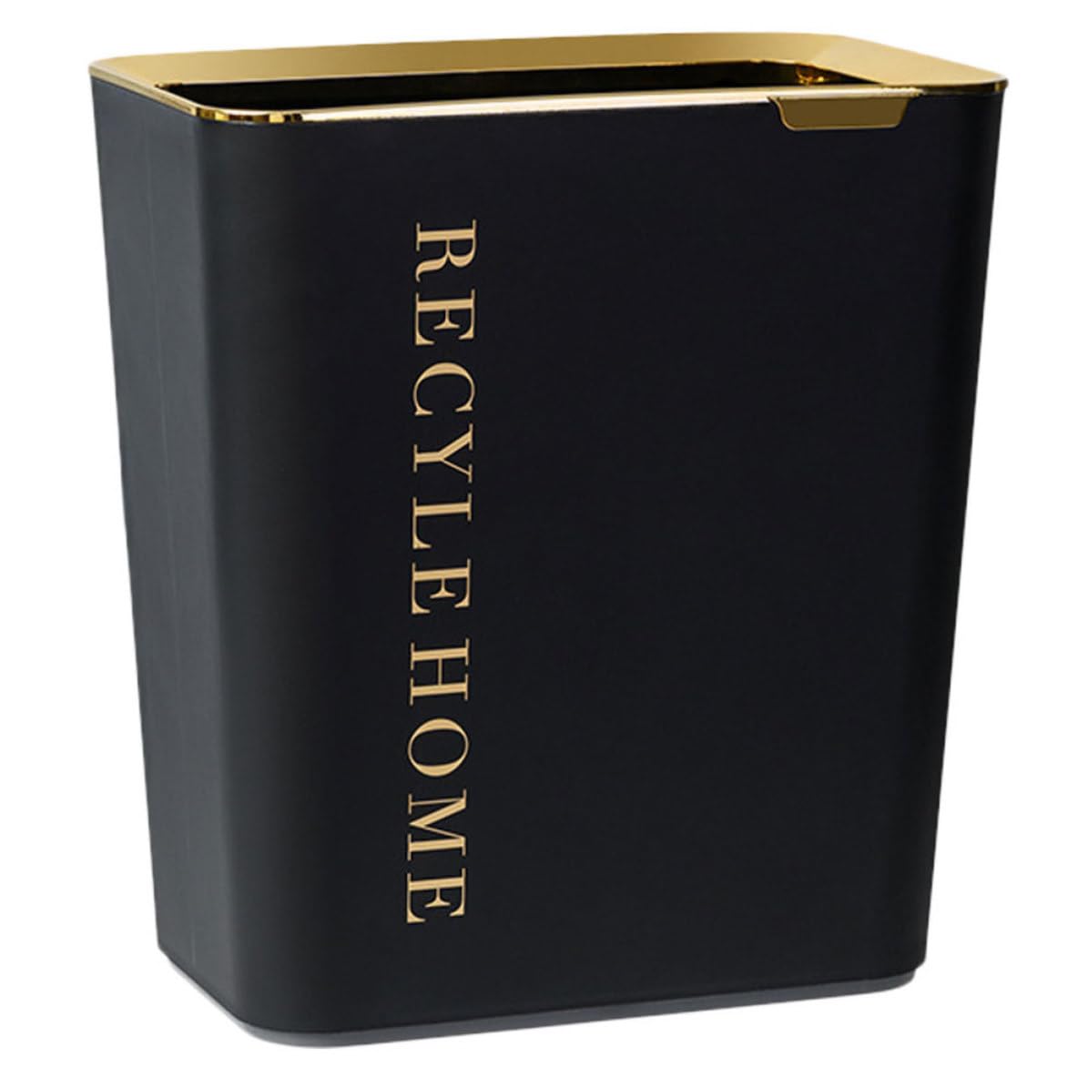 Contenedor de Residuos para Cocina y Baño de Forma Cuadrangular 10l con Anillo de Presión Antideslizante Papelera Práctica y Compacta Cubo de Basura Sencillo para Hogar