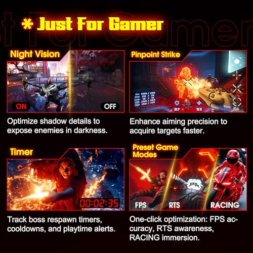 undefined SANSUI 34 Inch 240Hz Ultrawide Curved Gaming Monitor UWQHD 3440×1440, 21:9 2K Curved Monitor 1500R,HDR400,Fast VA, PIP/PBP,AI Crosshair,AIPQ(Visual Enhance),MPRT 1ms,HDMI2.1*2,DP1.4*2(DP Cable Incl.) の商品画像 5