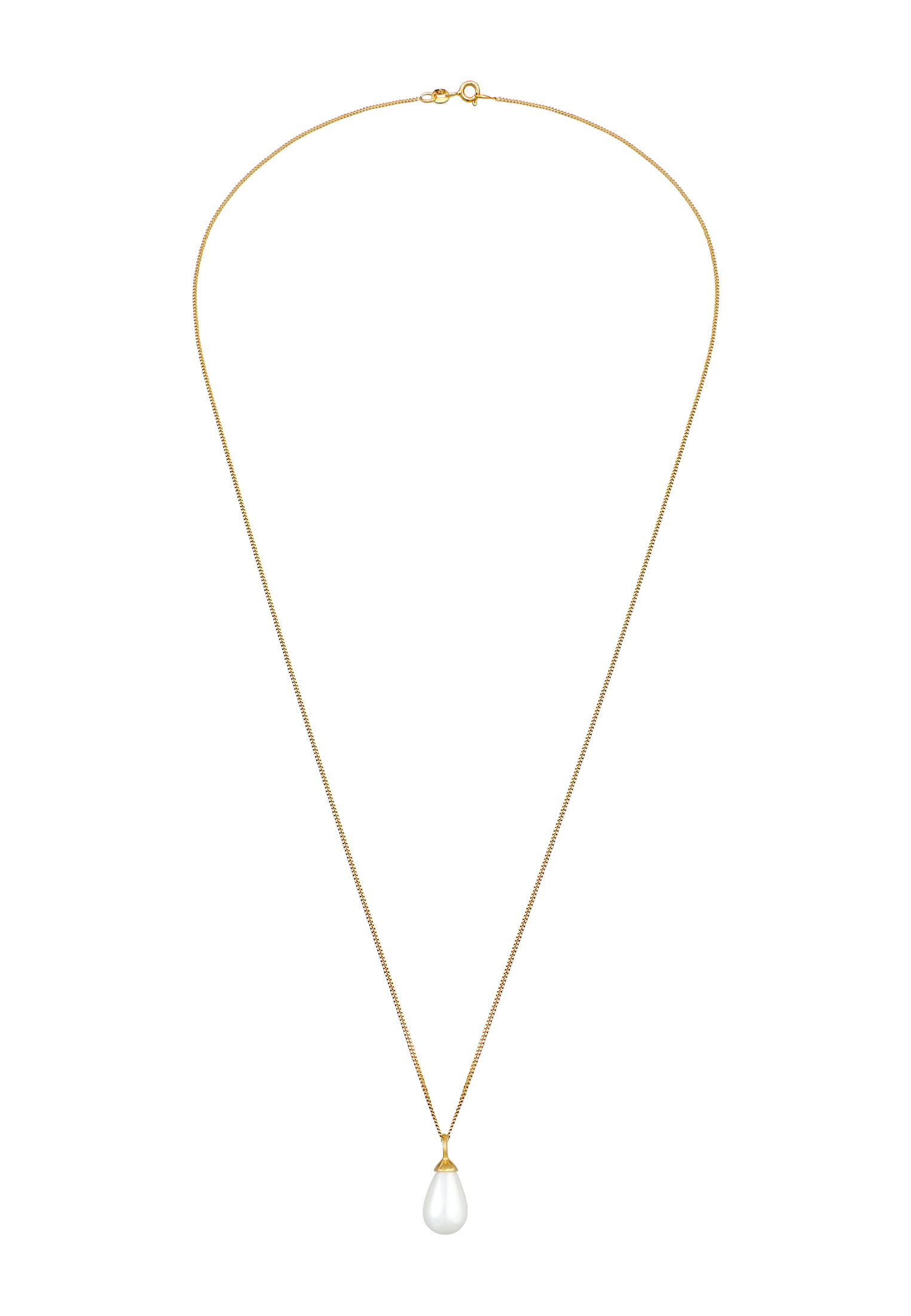 Nenalina Damen Halskette aus 925 Sterling Silber vergoldet – Goldene Kette