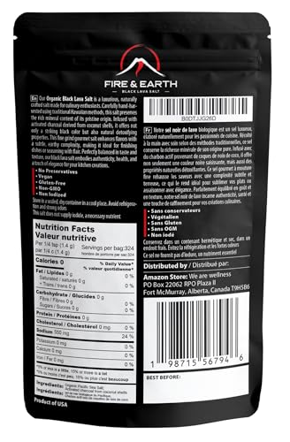 Fire & Earth Sal Negra Lava Orgánica 16.0 Ounce miniatura 2