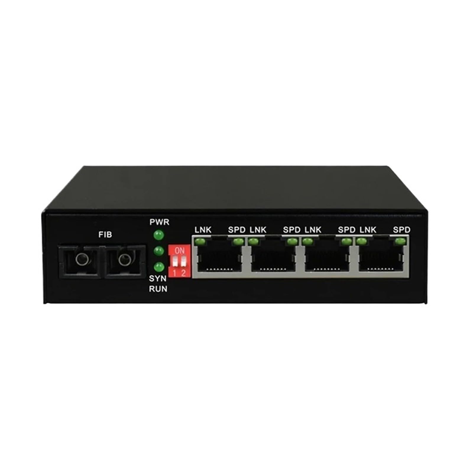 Convertisseur de média Ethernet RJ45 vers fibre optique à 4 ports