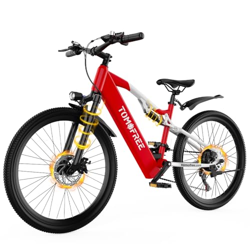 26' Electric Mountain Bike for Adults, Max 28-30MPH E-Bike, Peak 1500W Motor,...