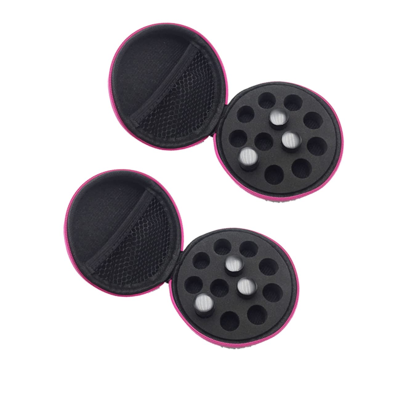 SHERCHPRY 2Pcs Essential Oil Storage Case Portable Round Carrier Bag Shockproof Holder for Bottles Random Color for Travel Organization