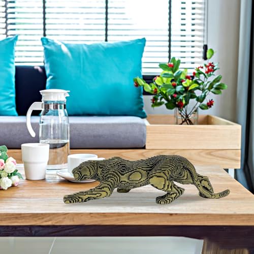 Statue de table guépard au design soigné pour ornement de chambre
