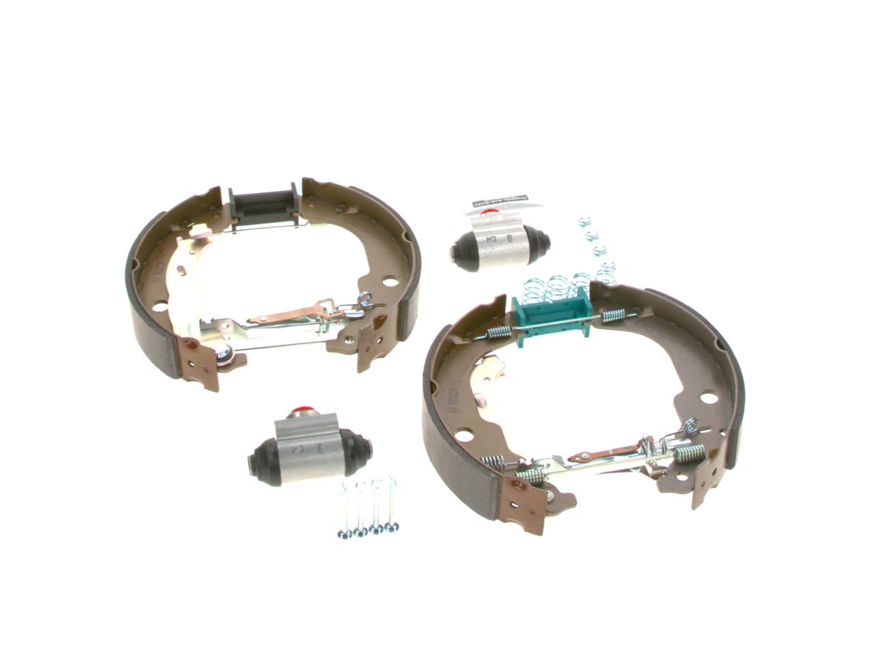 Bosch KS193 Kit Super Pro - Kit de frein à tambours arrière - 1 jeu complet prémonté, 2 cylindres de roue, 4 mâchoires de frein