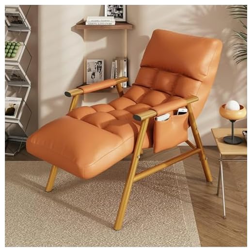 Poltronas Reclináveis Cadeira Lazer Para Sala Estar Cadeira Reclinável Confortável Para Quarto, Cadeira Estofada Poltrona Moderna Com Estrutura Aço, Sofá Individual Para Sala De Leitura E Varanda(Colo