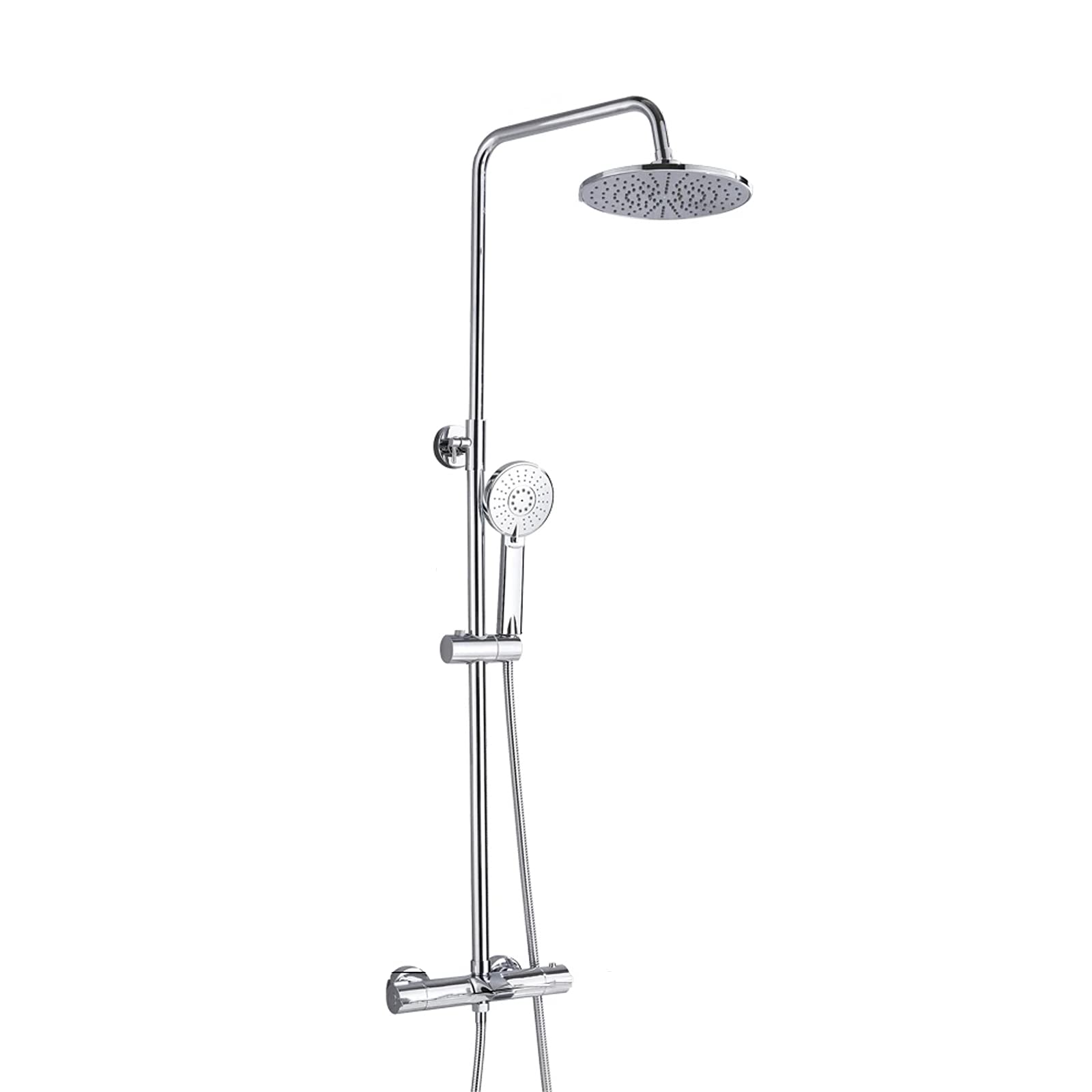 Système de douche thermostatique anti-brûlure avec cascade de baignoire