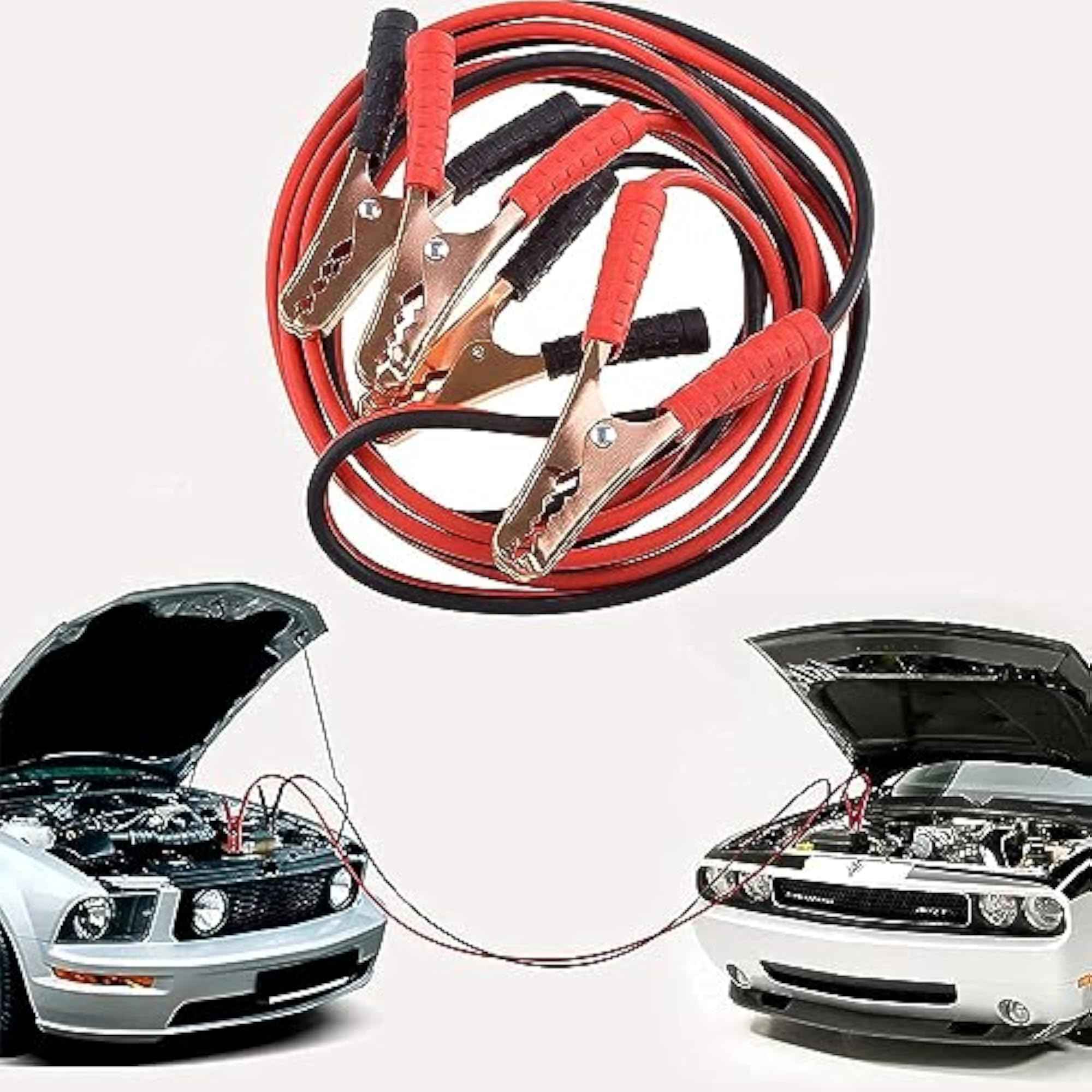 500A Heavy Duty Jumper Cable for Car Battery, 6.3 ft Copper Cable