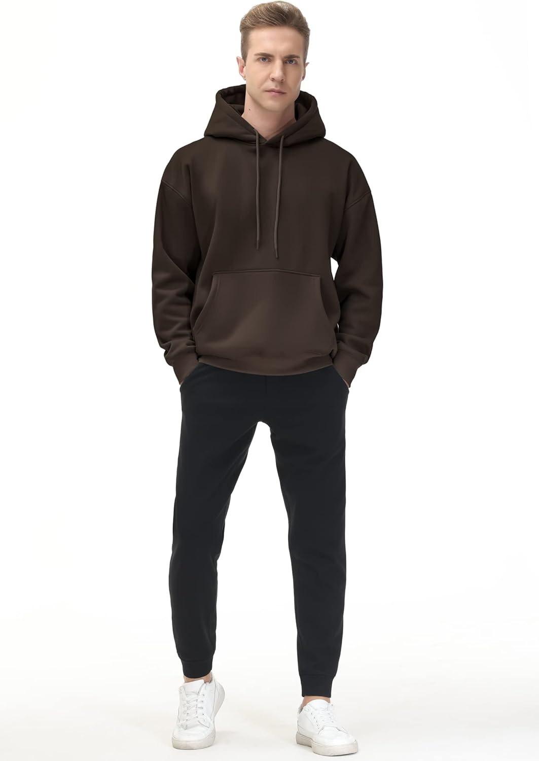 THE GYM PEOPLE Men's Fleece Pullover Hoodie Loose Fit Ultra Soft Hooded Sweatshirt With Pockets - Image 5