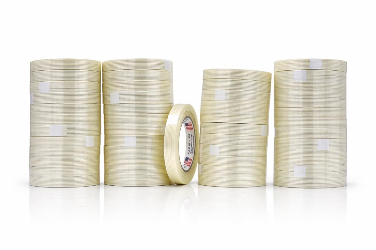 MAT Commodity Grade Fiberglass Reinforced Filament Strapping Tape - 3/4 in. Wide x 60 yds. (Pack of 48) Filaments Run Lengthwise