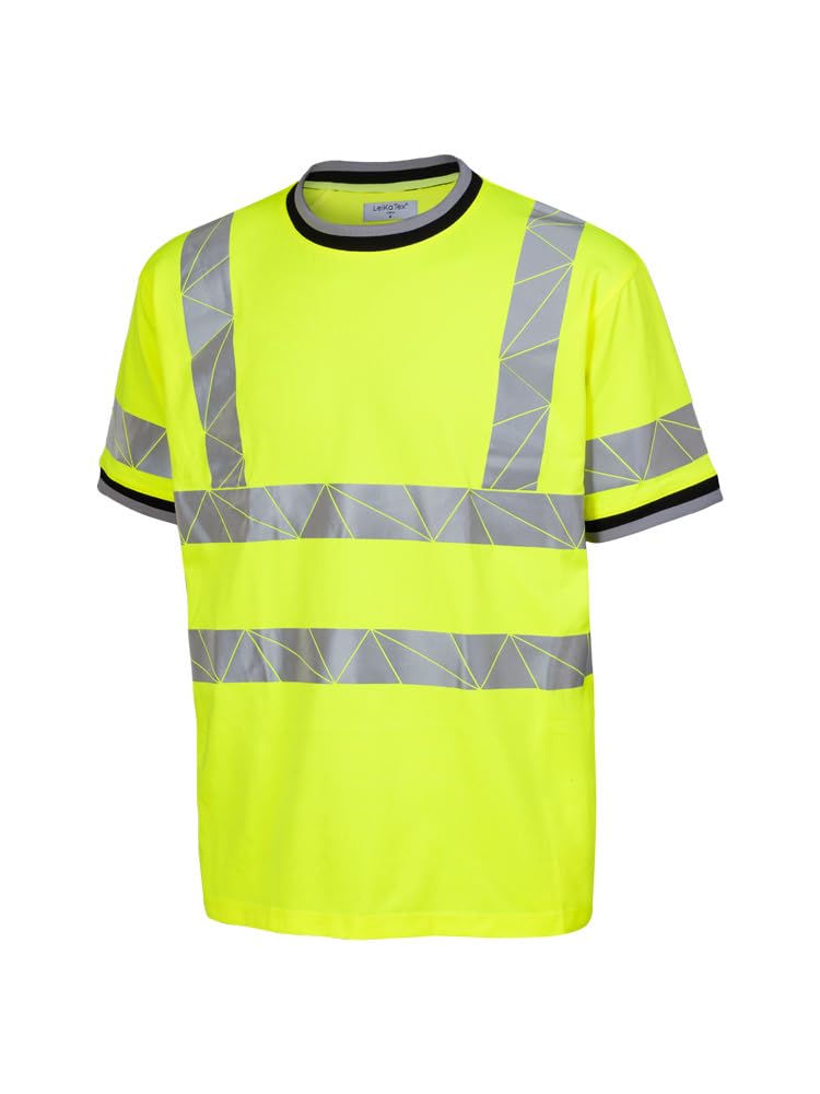 LeiKaTex View Warnschutz T-Shirt Neongelb mit Sorona leicht und Atmungsaktiv Gr. 3XL