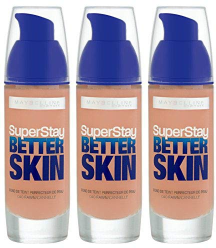 Superstay Better Skin - Base líquida - 040 canela - 30 ml - Lote de 3