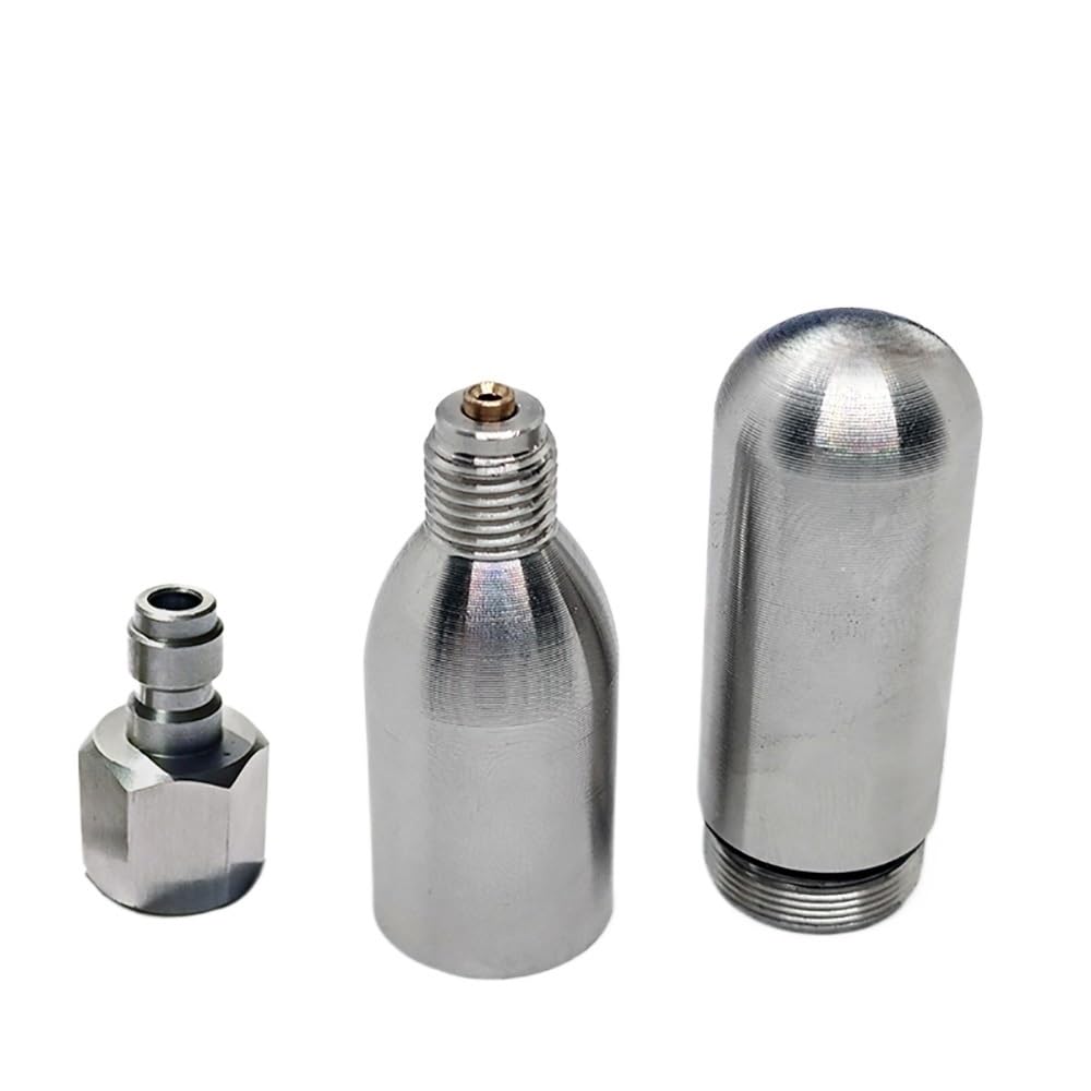 Kit de Cartouches de CO2 Rechargeables 8 g/12 g/16 g for Machine à Soda for pneus de vélo, Adaptateur de Chargeur de Bouteille de CO2 Portable avec Valve de sécurité