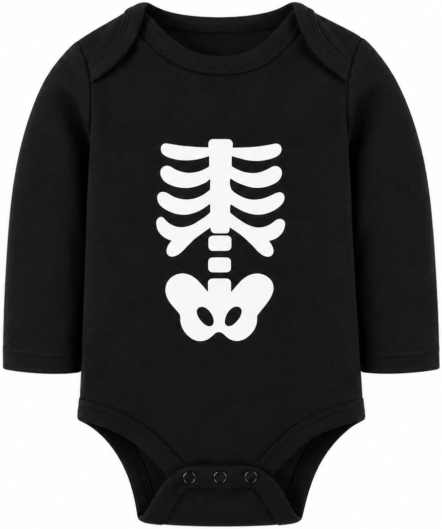 COUVER Unisex Baby Long Sleeve Lap Shoulder Solid color Bodysuit Onesie