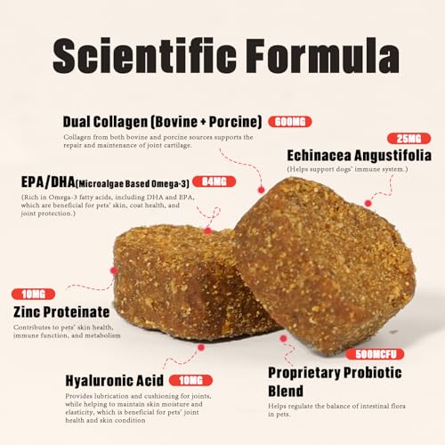 Image of Dog Collagen (90 Beef) - Relieve Itching & Shedding, Improve Joint Comfort & Mobility | Collagen, Probiotics, DHA /EPA, Hyaluronic Acid For All Dogs & Breeds Orsacchiotto