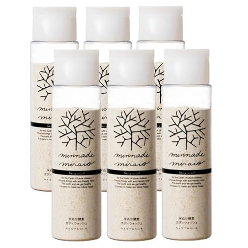 6個セット みんなでみらいを 米ぬか酵素 ボディウォッシュ 本体 115g 無添加 オーガニック 日本製 敏感肌 乾燥肌 保湿 毛穴ケア 天然由来成分 ヴィーガン対応 エシカル 米ぬか 洗浄料