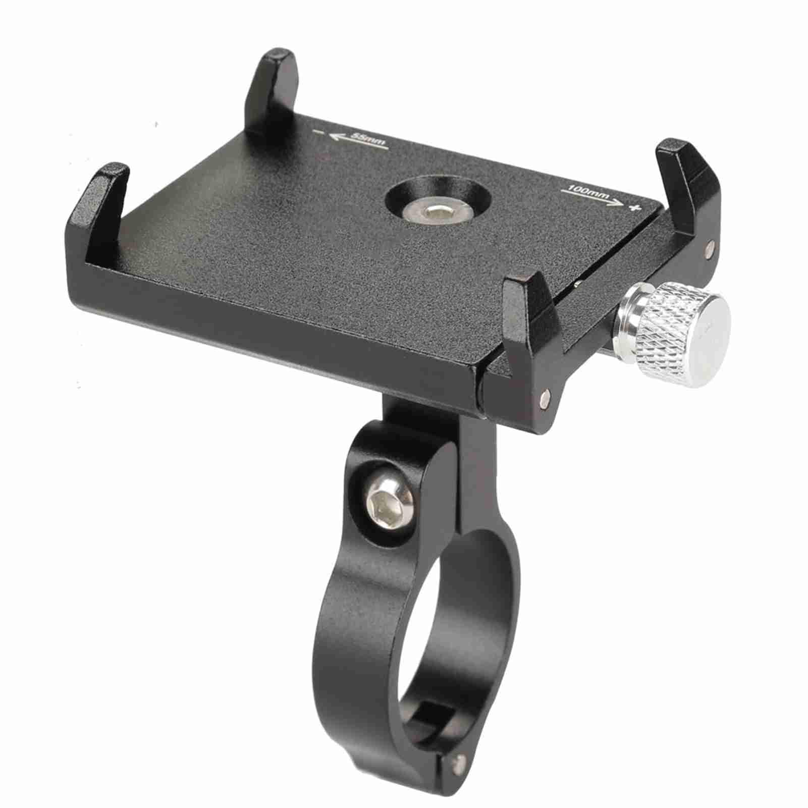 Yctze Porta Telefono in Alluminio per Bicicletta, Supporto Regolabile, | Supporto base in alluminio CNC, cuscinetti antiurto, per smartphone da 3,5-6,2 pollici