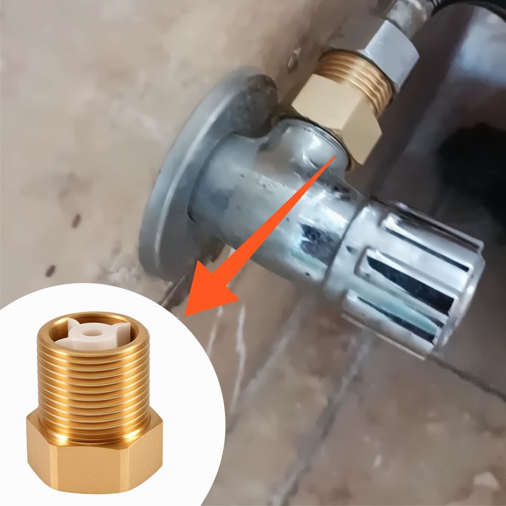 2 sztuki mosiężnych zaworów zwrotnych 1/2 cala, DN15 zawór zwrotny z gwintem wewnętrznym i gwintem zewnętrznym, zawór zwrotny 1/2", zawór zwrotny do rury wodnej (gwint wewnętrzny, 1/2 cala)