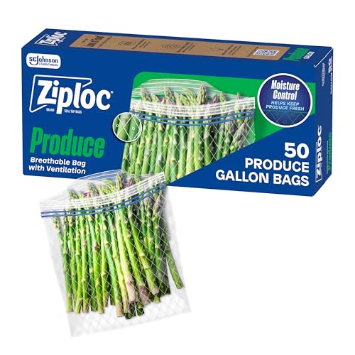 Ziploc Food Storage Produce Bags (50 Bags Total)