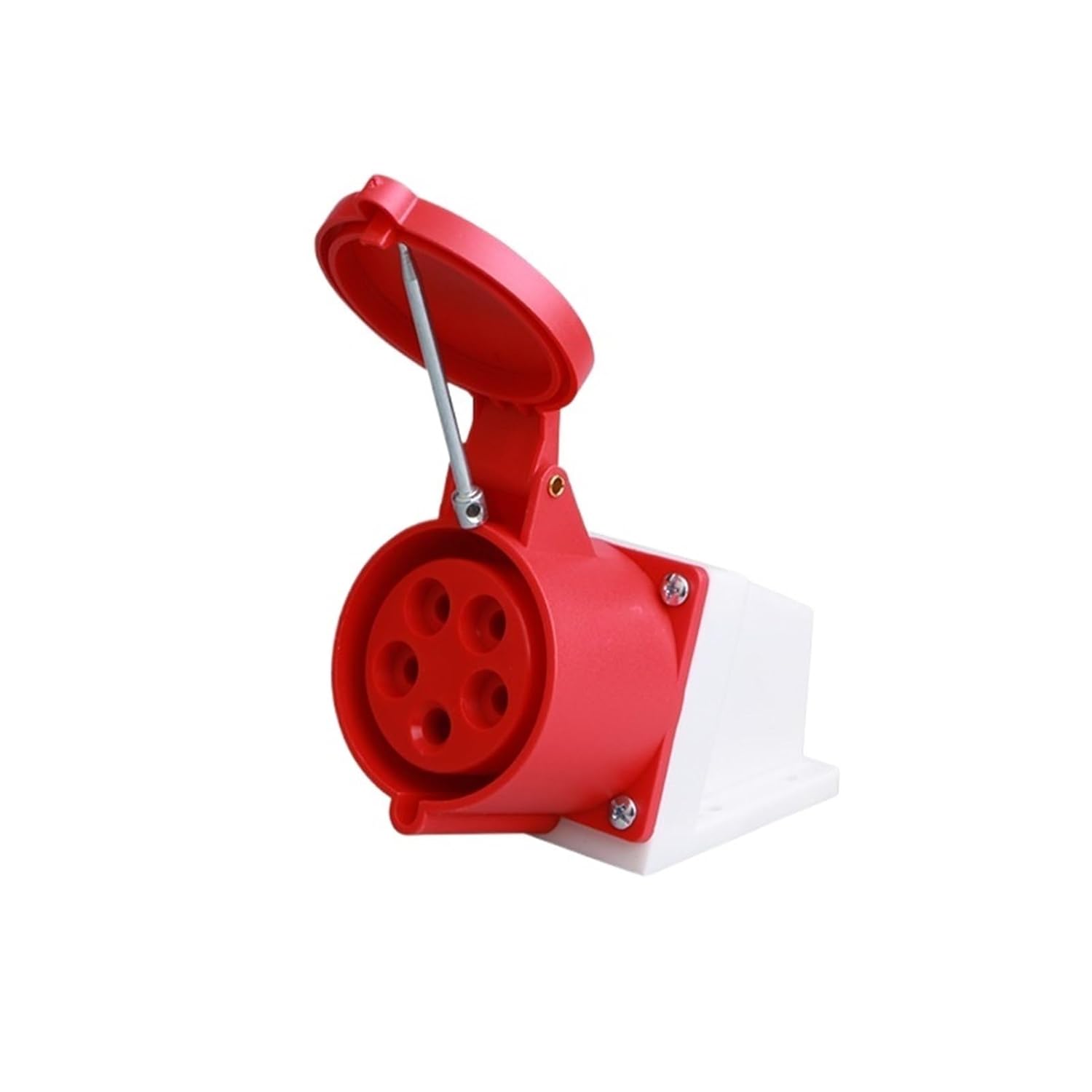 Waterproof Male and Female Connector for Industrial Plug Socket 16A/32A Three-Phase Electrical 3-pin 4-pin 5-Hole(5-core16Asurface-mountedsocket)