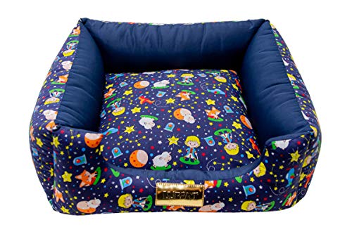 Cama Luxo Para Cachorro Luppet Pequeno Porte até 5kg Marinho M