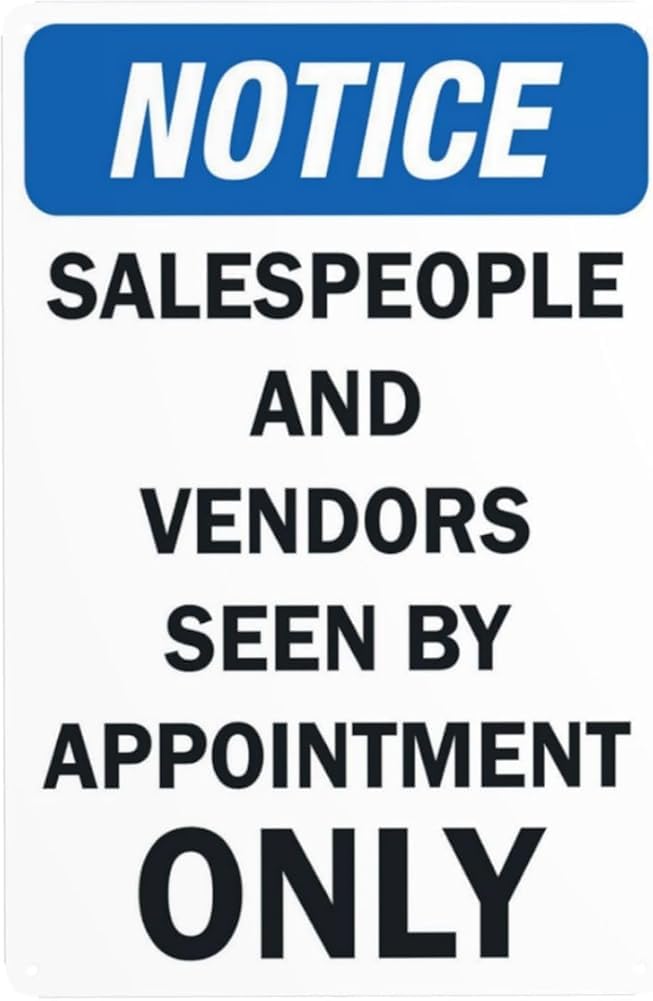 Notice Seen By Appointment Only Warning Sign Visitor Security Metal Signs For Business Home Outdoor Indoor Road Yard Garage Street Wall Safety Caution Decor Gift For Women Men 8x12 Inch