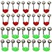 LDEXIN 20 Pcs Plastic Fishing Bells Clips, Fishing Rod Alarm Bell Clip on Fishing Rod, Green and Red